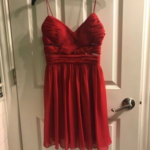 Red cocktail homecoming dress